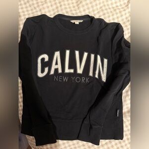 Calvin Klein Black Crewneck with White Logo